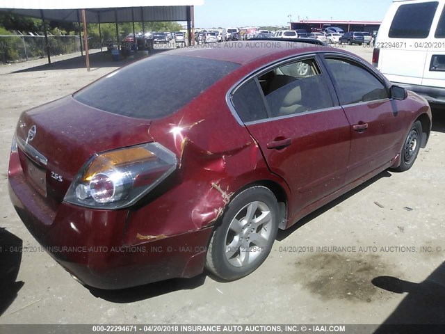 1N4AL21E08N426535 - 2008 NISSAN ALTIMA 2.5/2.5S MAROON photo 4