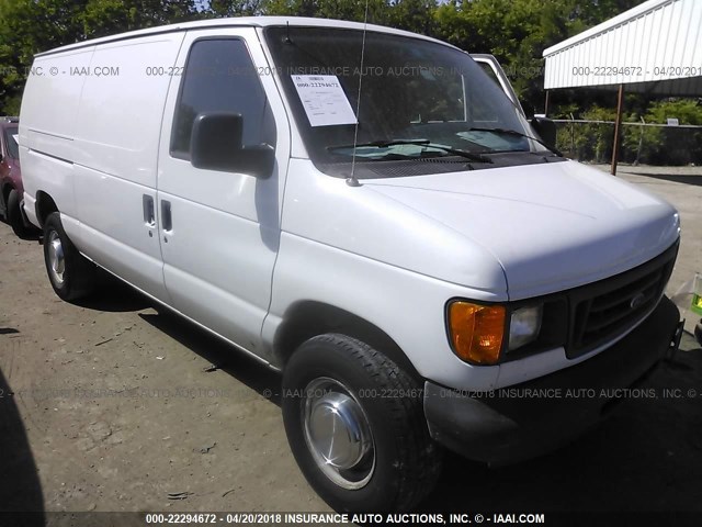 1FTSE34L65HA86665 - 2005 FORD ECONOLINE E350 SUPER DUTY VAN WHITE photo 1