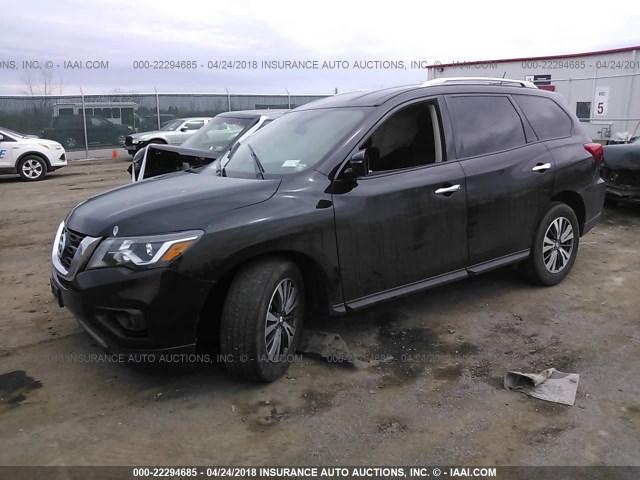 5N1DR2MM0HC637850 - 2017 NISSAN PATHFINDER S/SV/SL/PLATINUM BLACK photo 2