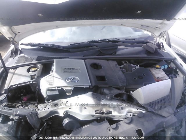 JTJGW31U060001185 - 2006 LEXUS RX 400 WHITE photo 10