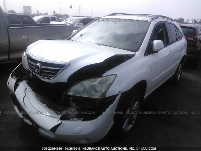 JTJGW31U060001185 - 2006 LEXUS RX 400 WHITE photo 2