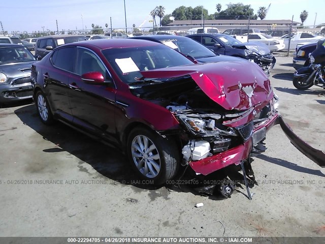 5XXGN4A73FG420507 - 2015 KIA OPTIMA EX RED photo 1