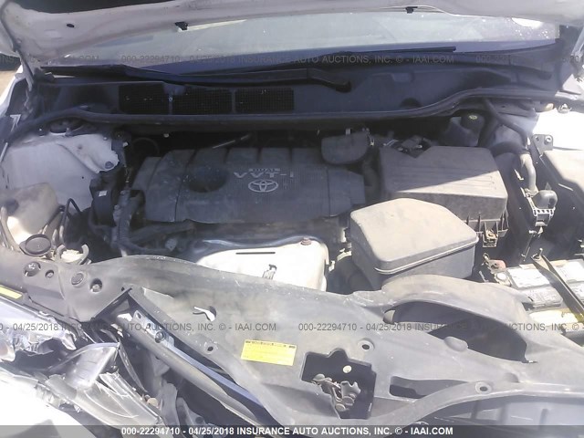 4T3ZE11A69U002222 - 2009 TOYOTA VENZA WHITE photo 10