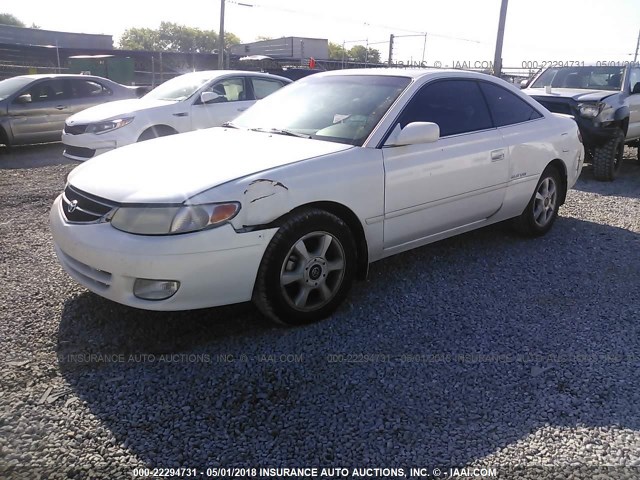 2T1CF28P7YC299349 - 2000 TOYOTA CAMRY SOLARA SE/SLE WHITE photo 2