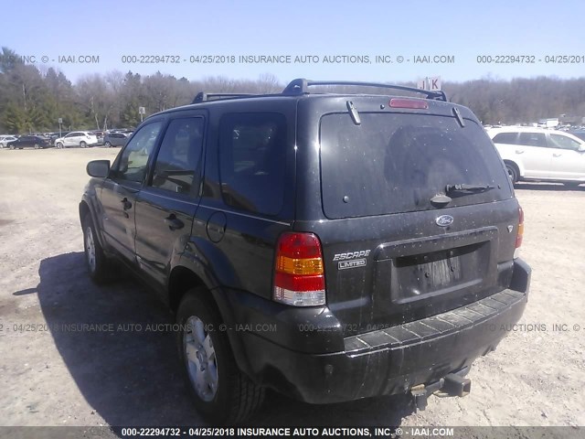 1FMCU94177KC03082 - 2007 FORD ESCAPE LIMITED BLACK photo 3