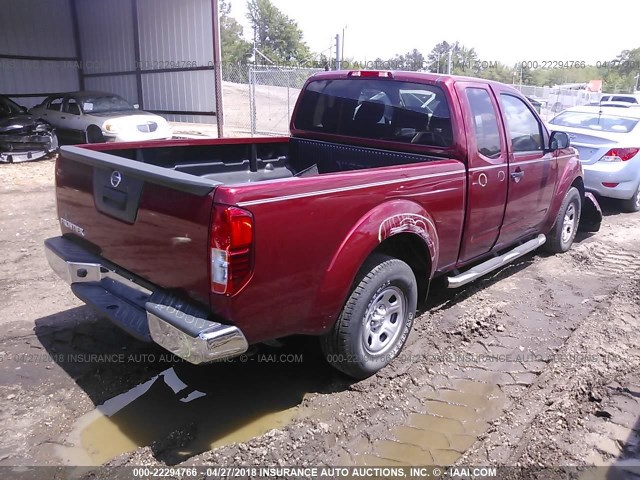 1N6BD0CT6FN760347 - 2015 NISSAN FRONTIER S/SV MAROON photo 4