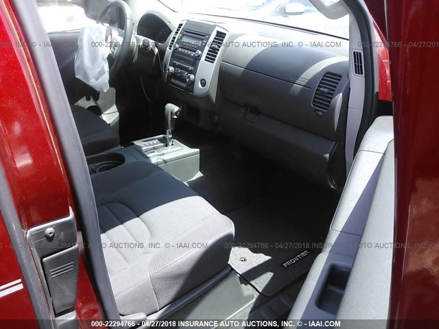 1N6BD0CT6FN760347 - 2015 NISSAN FRONTIER S/SV MAROON photo 5