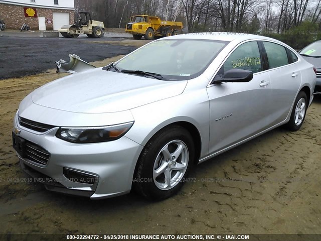 1G1ZB5ST0HF261345 - 2017 CHEVROLET MALIBU LS SILVER photo 2