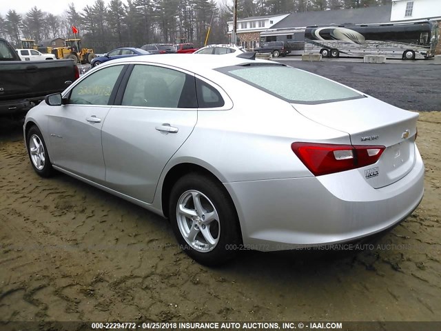 1G1ZB5ST0HF261345 - 2017 CHEVROLET MALIBU LS SILVER photo 3