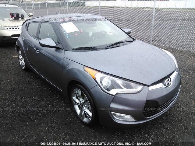 KMHTC6AD5HU313005 - 2017 HYUNDAI VELOSTER GRAY photo 1