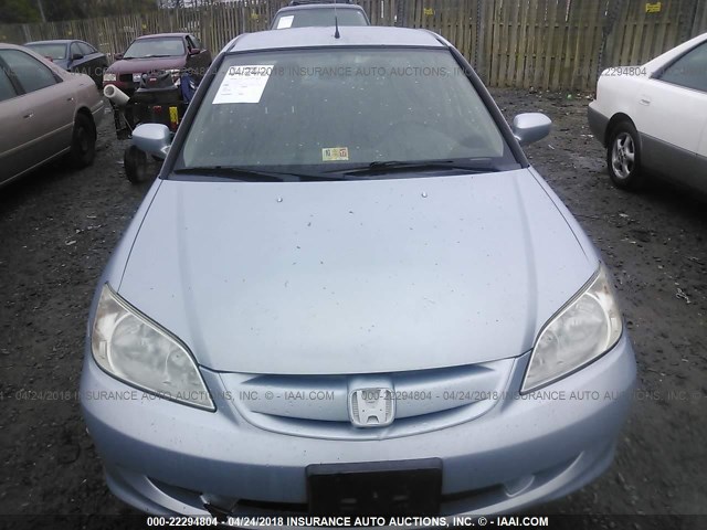 JHMES96644S005050 - 2004 HONDA CIVIC HYBRID Light Blue photo 6