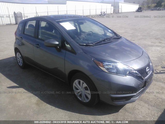 3N1CE2CP8JL354178 - 2018 NISSAN VERSA NOTE S/S PLUS/SV/SL/SR GRAY photo 1