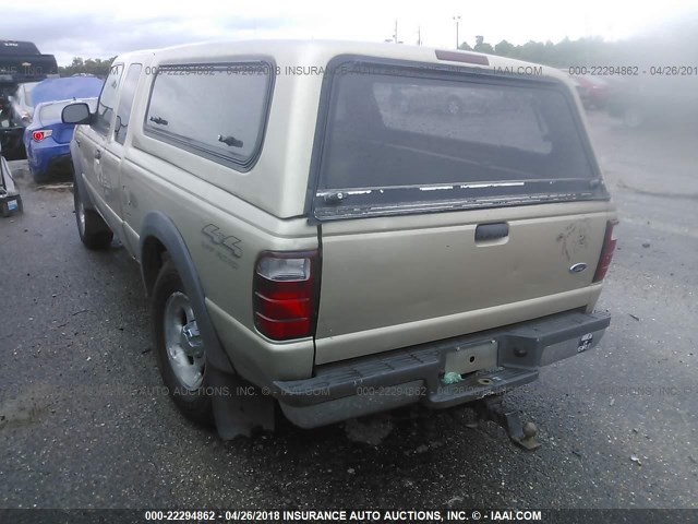 1FTZR15EX1PA83906 - 2001 FORD RANGER SUPER CAB BEIGE photo 3