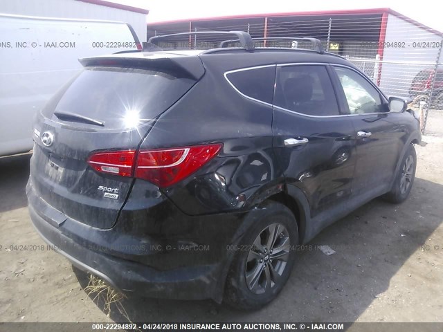 5XYZUDLB3FG247418 - 2015 HYUNDAI SANTA FE SPORT  BLACK photo 4