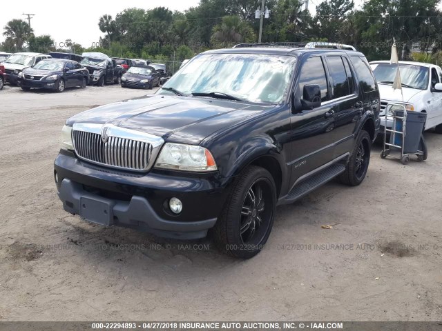 5LMEU88H05ZJ11968 - 2005 LINCOLN AVIATOR BLACK photo 2