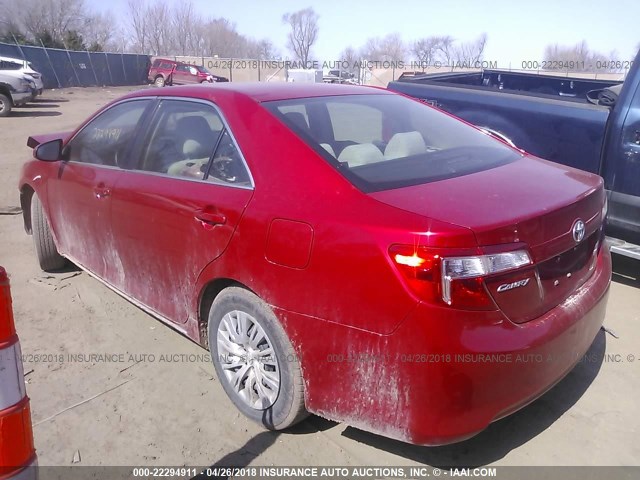 4T1BF1FK3EU827041 - 2014 TOYOTA CAMRY L/SE/LE/XLE 红色 照片 3