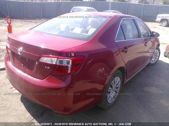 4T1BF1FK3EU827041 - 2014 TOYOTA CAMRY L/SE/LE/XLE 红色 照片 4