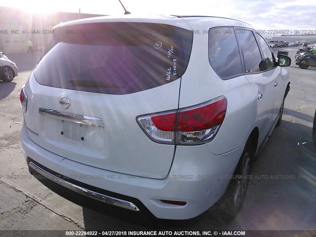 5N1AR2MNXFC642532 - 2015 NISSAN PATHFINDER S/SV/SL/PLATINUM 白色 照片 4