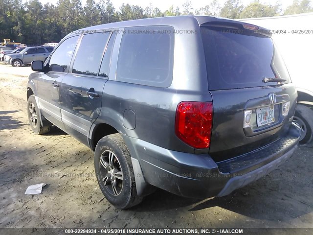 2HKYF18184H545229 - 2004 HONDA PILOT LX BLUE photo 3