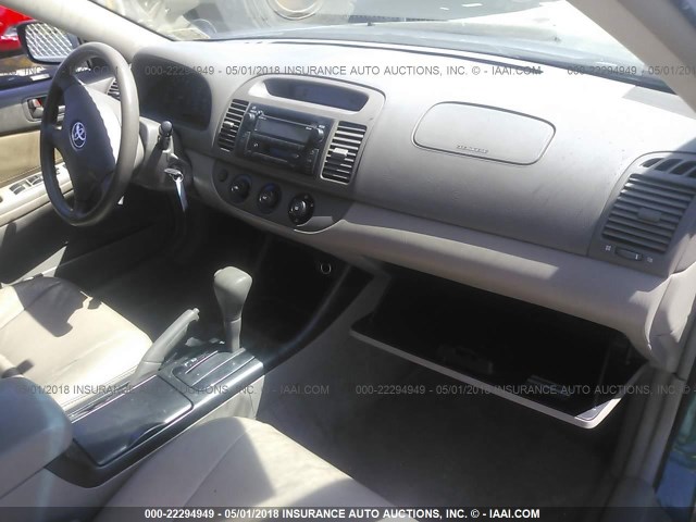 JTDBE32K230141361 - 2003 TOYOTA CAMRY LE/XLE GREEN photo 5