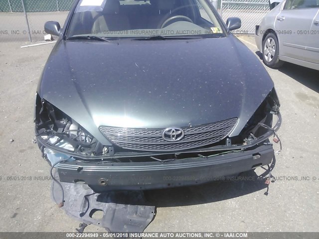 JTDBE32K230141361 - 2003 TOYOTA CAMRY LE/XLE GREEN photo 6