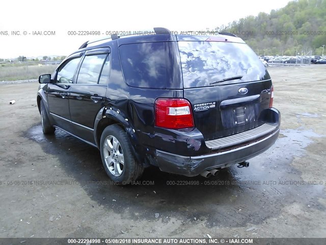 1FMDK05116GA11310 - 2006 FORD FREESTYLE SEL BLACK photo 3