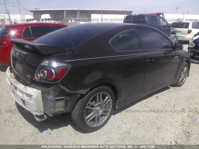 JTKDE167590280727 - 2009 TOYOTA SCION TC PURPLE photo 4