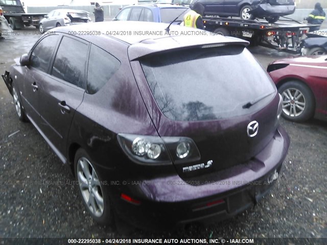 JM1BK343871679559 - 2007 MAZDA 3 HATCHBACK PURPLE photo 3