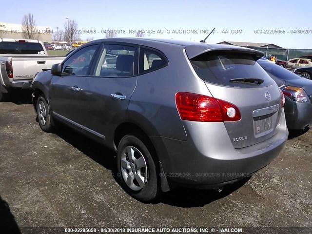 JN8AS5MV5CW700992 - 2012 NISSAN ROGUE S/SV GRAY photo 3