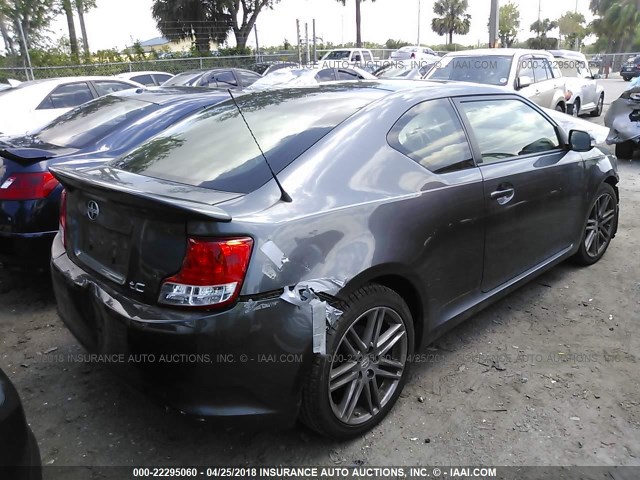 JTKJF5C79D3049817 - 2013 TOYOTA SCION TC 灰色 照片 4