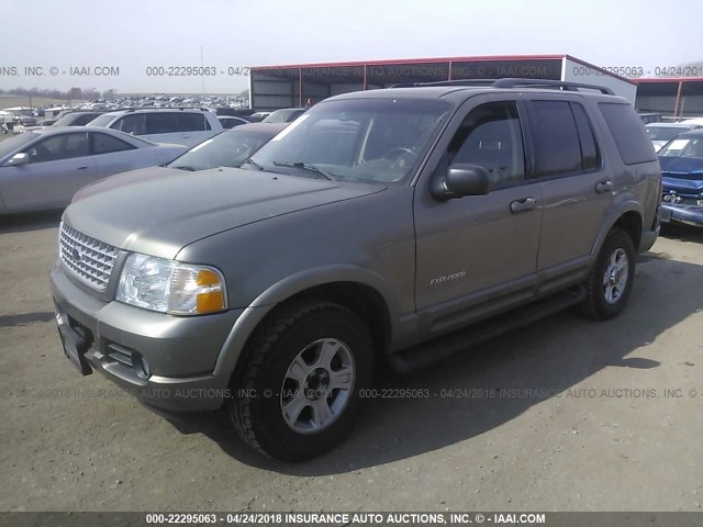 1FMDU75W02UB26782 - 2002 FORD EXPLORER LIMITED მწვანე ფოტო 2