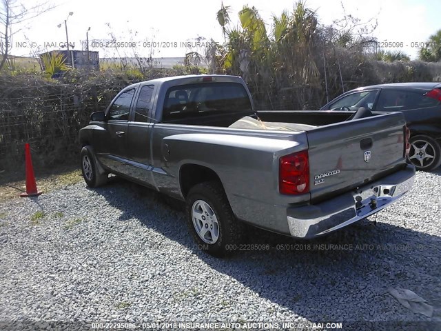 1D7HE42K45S132903 - 2005 DODGE DAKOTA SLT GRAY photo 3