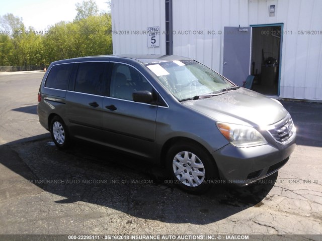 5FNRL3H21AB079395 - 2010 HONDA ODYSSEY LX GRAY photo 1