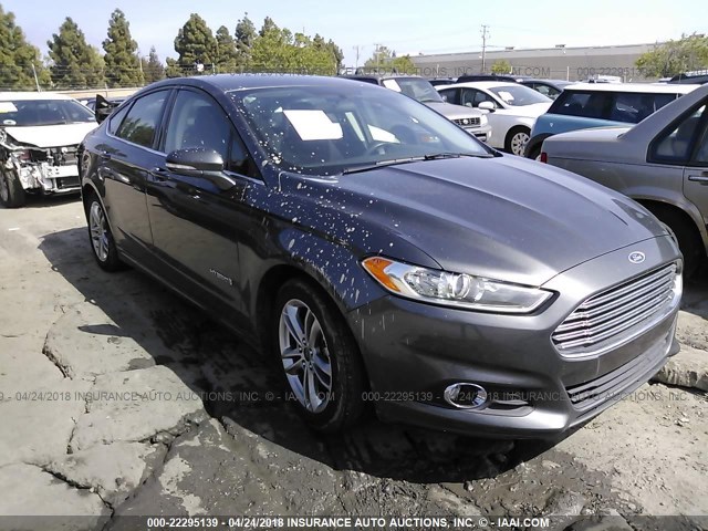 3FA6P0LU4FR214699 - 2015 FORD FUSION SE HYBRID GRAY photo 1