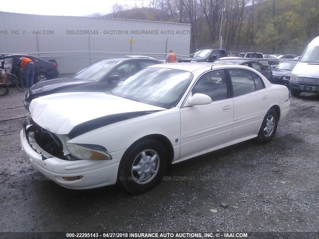 1G4HP54K014249671 - 2001 BUICK LESABRE CUSTOM WHITE photo 2