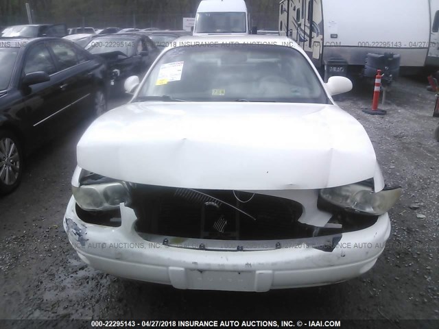 1G4HP54K014249671 - 2001 BUICK LESABRE CUSTOM WHITE photo 6