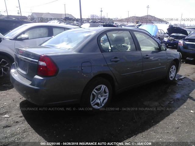 1G1ZS58F17F111972 - 2007 CHEVROLET MALIBU LS GRAY photo 4
