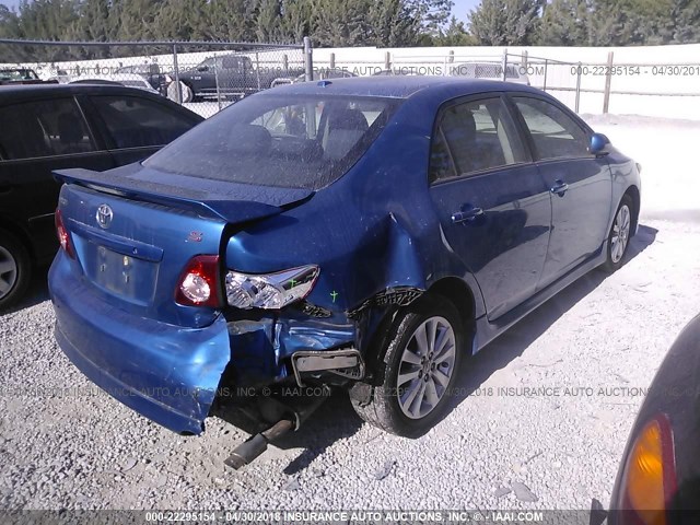 2T1BU4EE3AC379639 - 2010 TOYOTA COROLLA S/LE/XLE BLUE photo 4