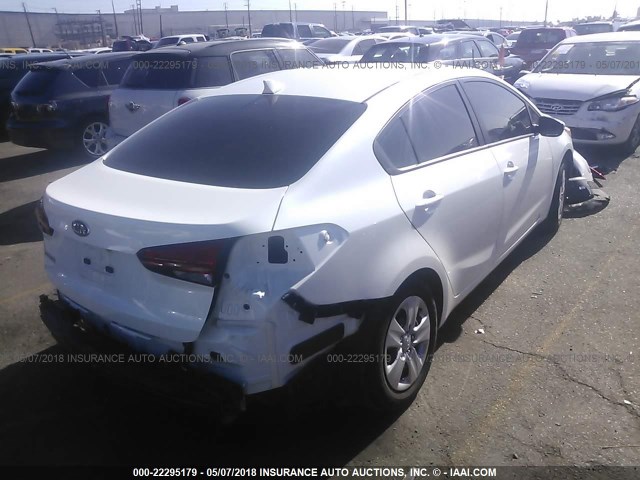 3KPFL4A71HE130716 - 2017 KIA FORTE LX/S WHITE photo 4