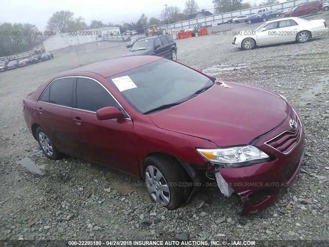 4T4BF3EKXAR001915 - 2010 TOYOTA CAMRY SE/LE/XLE RED photo 1