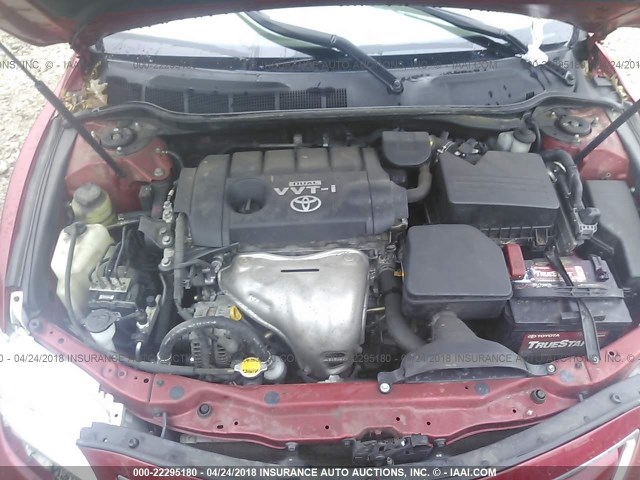 4T4BF3EKXAR001915 - 2010 TOYOTA CAMRY SE/LE/XLE RED photo 10
