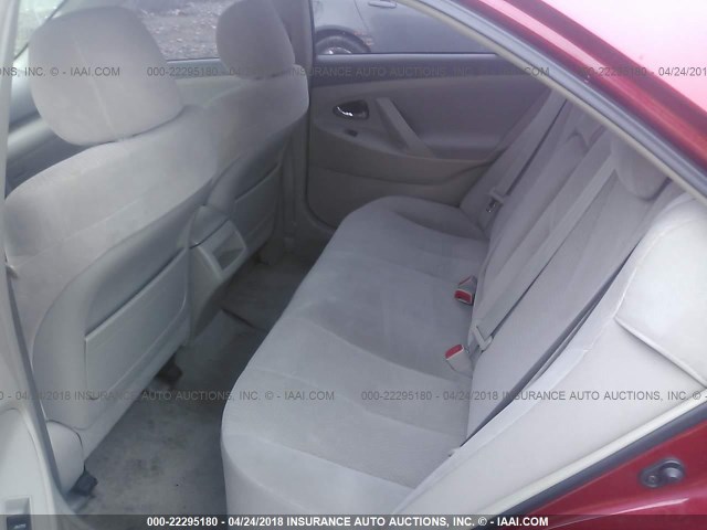 4T4BF3EKXAR001915 - 2010 TOYOTA CAMRY SE/LE/XLE RED photo 8