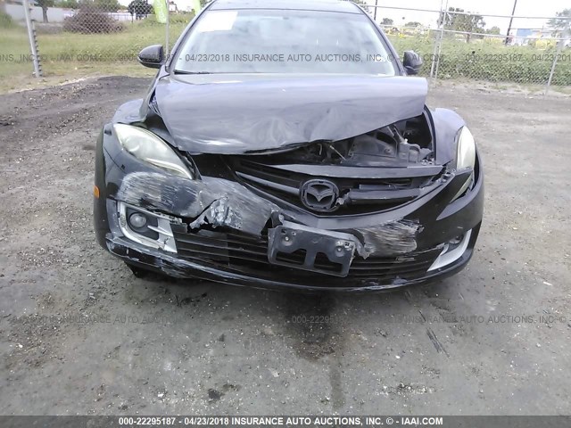 1YVHZ8CH3B5M13278 - 2011 MAZDA 6 I BLACK photo 6