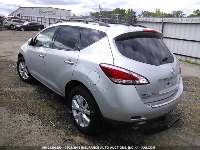 JN8AZ1MU5BW064388 - 2011 NISSAN MURANO S/SL/LE SILVER photo 3