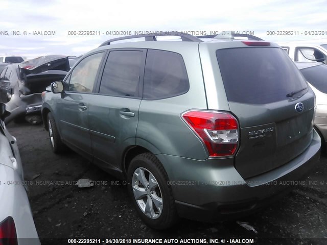 JF2SJADC7GH502176 - 2016 SUBARU FORESTER 2.5I PREMIUM GREEN photo 3