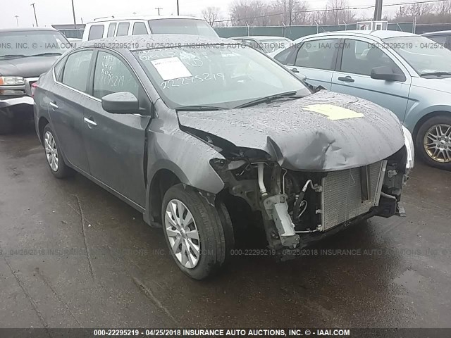 3N1AB7AP7FY343165 - 2015 NISSAN SENTRA S/SV/SR/SL GRAY photo 1