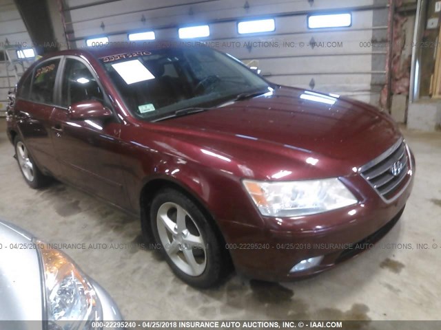 5NPEU46C39H573140 - 2009 HYUNDAI SONATA SE/LIMITED MAROON photo 1