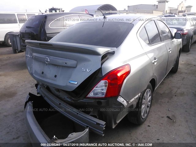 3N1CN7APXEL856227 - 2014 NISSAN VERSA S/S PLUS/SV/SL SILVER photo 4