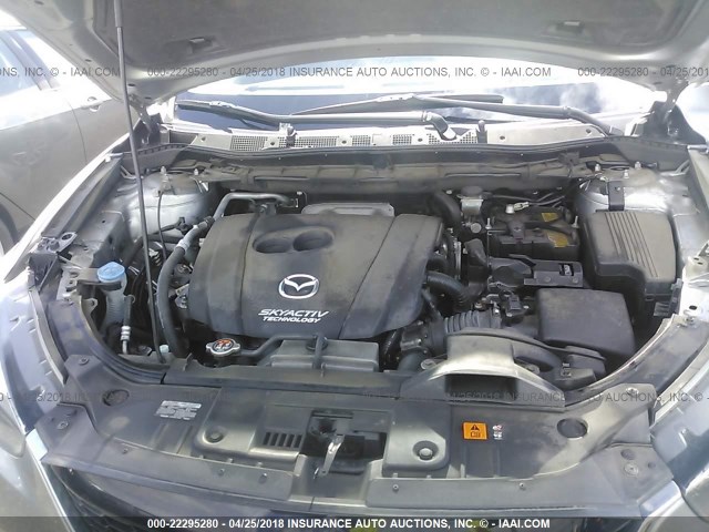 JM3KE4CYXE0350348 - 2014 MAZDA CX-5 TOURING SILVER photo 10