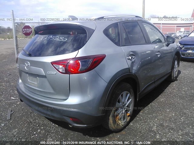 JM3KE4CYXE0350348 - 2014 MAZDA CX-5 TOURING SILVER photo 4